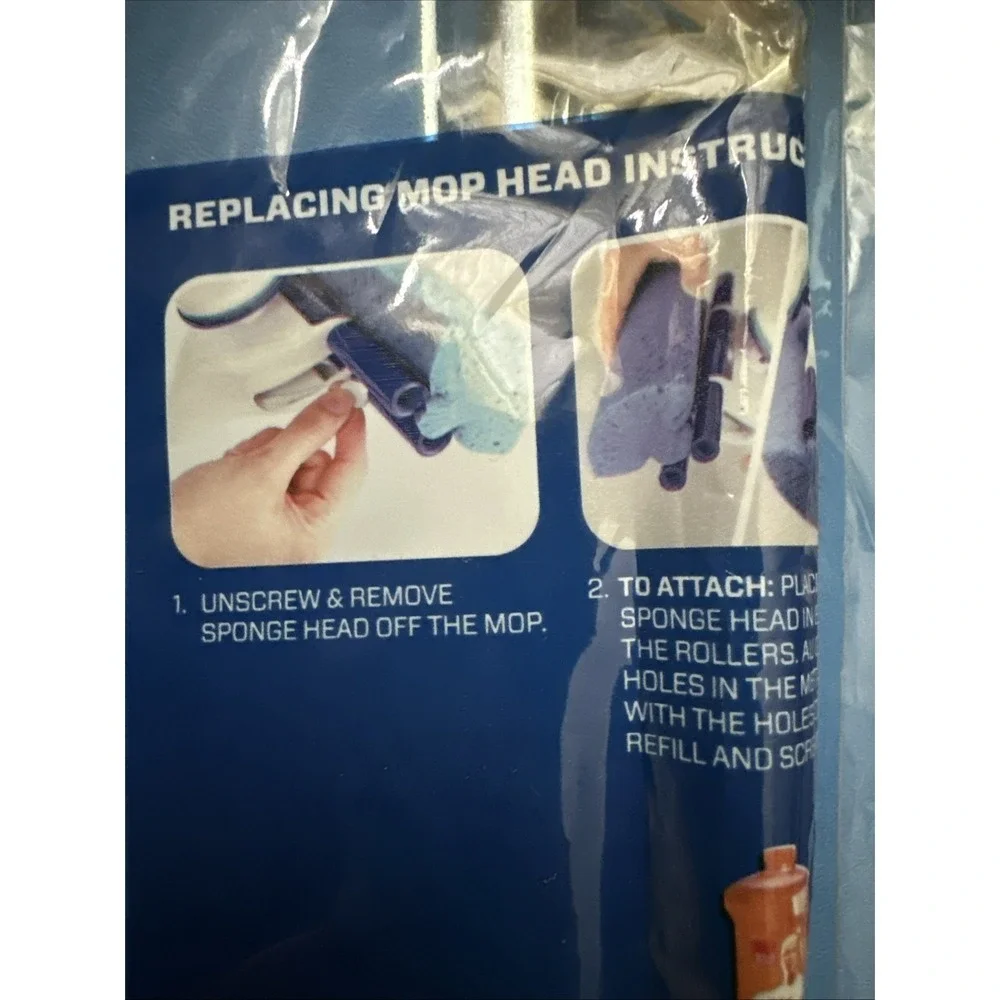 Mr. Clean ROLLER Mop Refill Durable Sponge Head Brand New Free Shipping